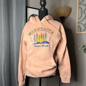 Minnesota Travel North Peach Hoodie